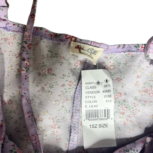 PacSun John Galt Ditzy Floral Lilac Purple Milkmaid Sundress - Picture 6 of 11